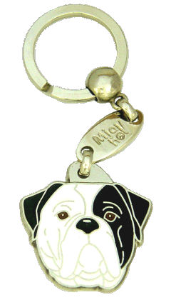 BULLDOG AMERICANO OCCHIO NERO - Medagliette per cani, medagliette per cani incise, medaglietta, incese medagliette per cani online, personalizzate medagliette, medaglietta, portachiavi